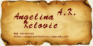 Angelina Kelović vizit kartica